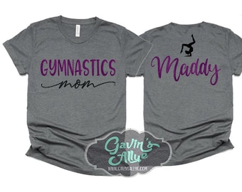 Glitter Gymnastics Mom Shirt | Gymnastics Mom Shirts | Gymnastics Shirts | Bella Canvas Tshirt | Customize Colors