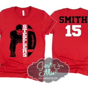 Football Shirt | Football Spirit Wear | Bella Canvas T-shirt  | Custom Football Shirt | Customize  team & colors | Youth or Adult