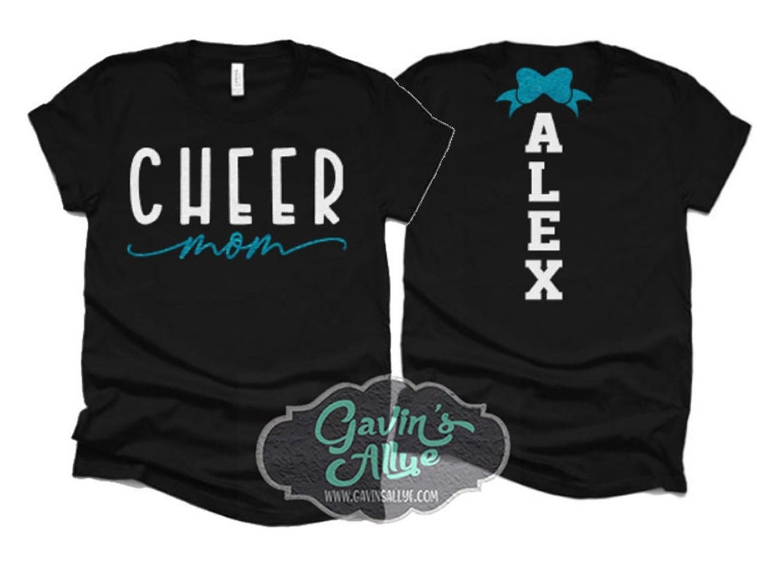 Glitter Cheer Mom Shirt Cheer Shirt Cheer Bling Cheer Spirit Wear Bella