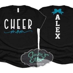 Glitter Cheer Mom Shirt | Cheer Shirt | Cheer Bling | Cheer Spirit Wear | Bella Canvas T-shirt | Short Sleeve Shirt