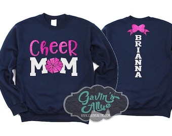 Glitter Cheer Crewneck Sweatshirt | Glitter Cheer Mom Sweatshirt | Cheer Spirit wear | Customize with your Team & Colors
