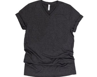 PLAIN Bella Canvas Vneck Shirt, Soft Plain Tee, UNISEX Bella Canvas Vneck Tees, Blank Shirt, Shirt Blanks