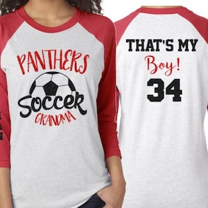 Glitter Soccer Grandma Shirt | Soccer Grandma Shirt | Customize Your Team & Colors