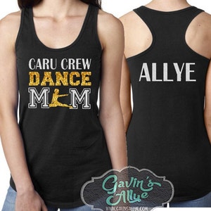 Glitter Dance Mom Tank Top Back | Dance Racer back Tank Customize Your Colors