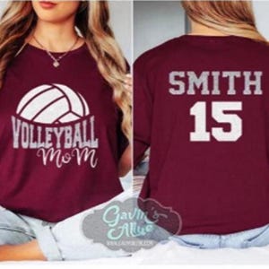 Glitter Volleyball Mom  Shirt | Volleyball Shirt | Volleyball Bling | Volleyball Spirit Wear | Bella Canvas T-shirt | Youth and Adult