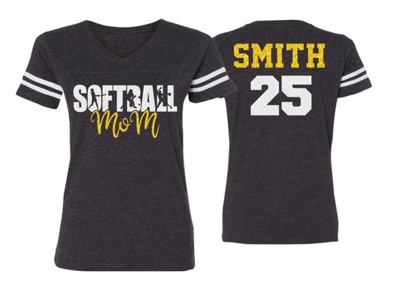 Glitter Softball Shirt Softball Mom Shirt Softball Shirts Softball Mom Shirts Softball Bling V neck Short Sleeve Shirt Etsy UK