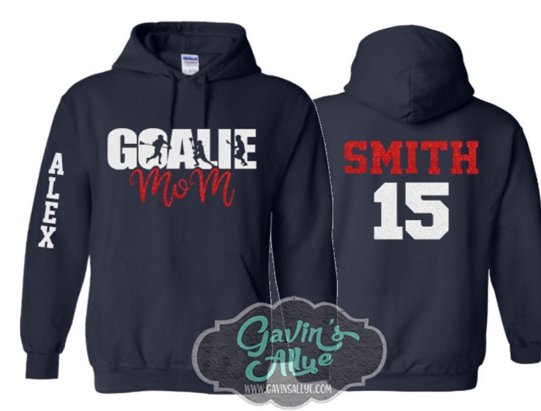 Glitter Goalie Hoodie Lacrosse Goalie Mom Lacrosse Hoodie Lacrosse Bling Lacrosse Spirit Wear