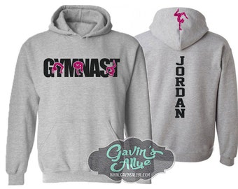 Glitter Gymnastics Hoodie | Gymnast Hoodie | Customize with your Colors | Youth or Adult