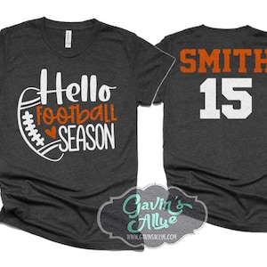 Glitter Football Shirt | Football Spirit Wear | Glitter Football T-Shirt | Bella Canvas T Shirt  | Football Bling | Customize Team & Colors