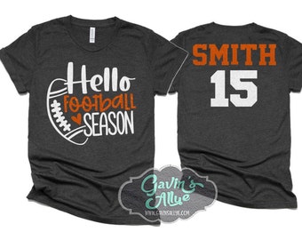 Glitter Football Shirt | Football Spirit Wear | Glitter Football T-Shirt | Bella Canvas T Shirt  | Football Bling | Customize Team & Colors