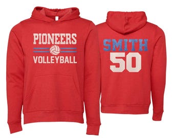 Glitter Volleyball Mom Hoodie | Bella Canvas Sponge Fleece Volleyball Hoodies | Volleyball Mom Hoodies | Volleyball Mom | Customize Colors
