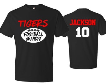 Football Shirt | Football Grandpa Short Sleeve T-shirt | Football Spirit Wear | Customize Team & Colors