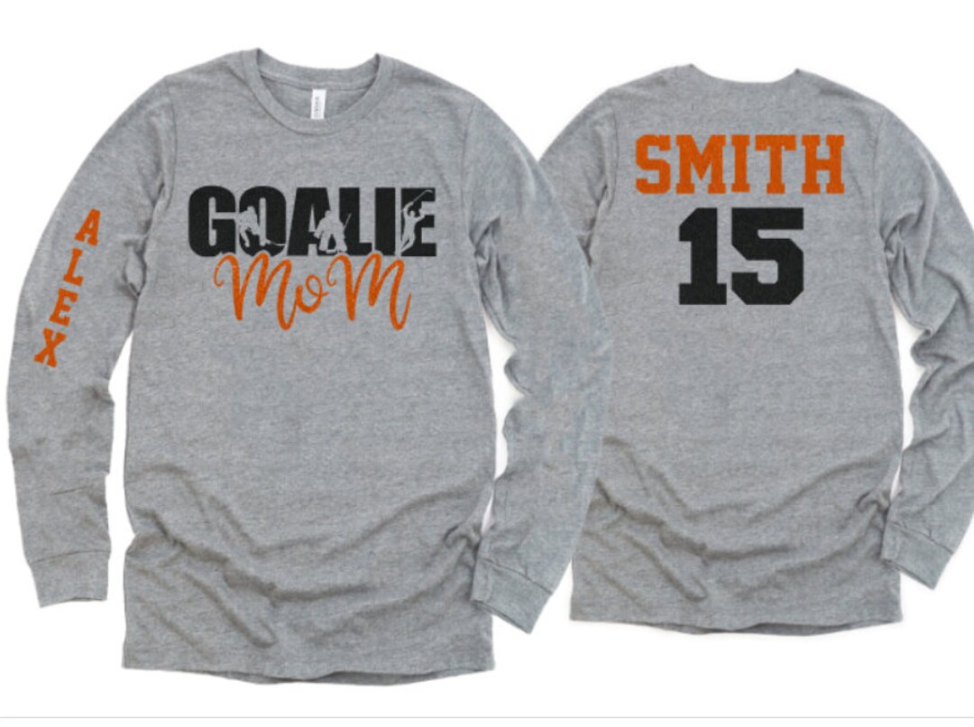 Glitter Hockey Goalie Mom Shirt Goalie Shirt Glitter Etsy