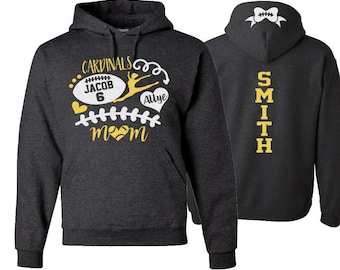 Glitter Dance and Football Mom Hoodie | Dance Hoodie | Customize with your Team & Colors