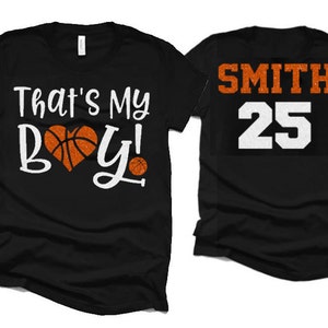 Glitter That's My Boy Shirt | Basketball Tshirts | Basketball Mom Shirts | Basketball Bling| Bella Canvas Tshirt