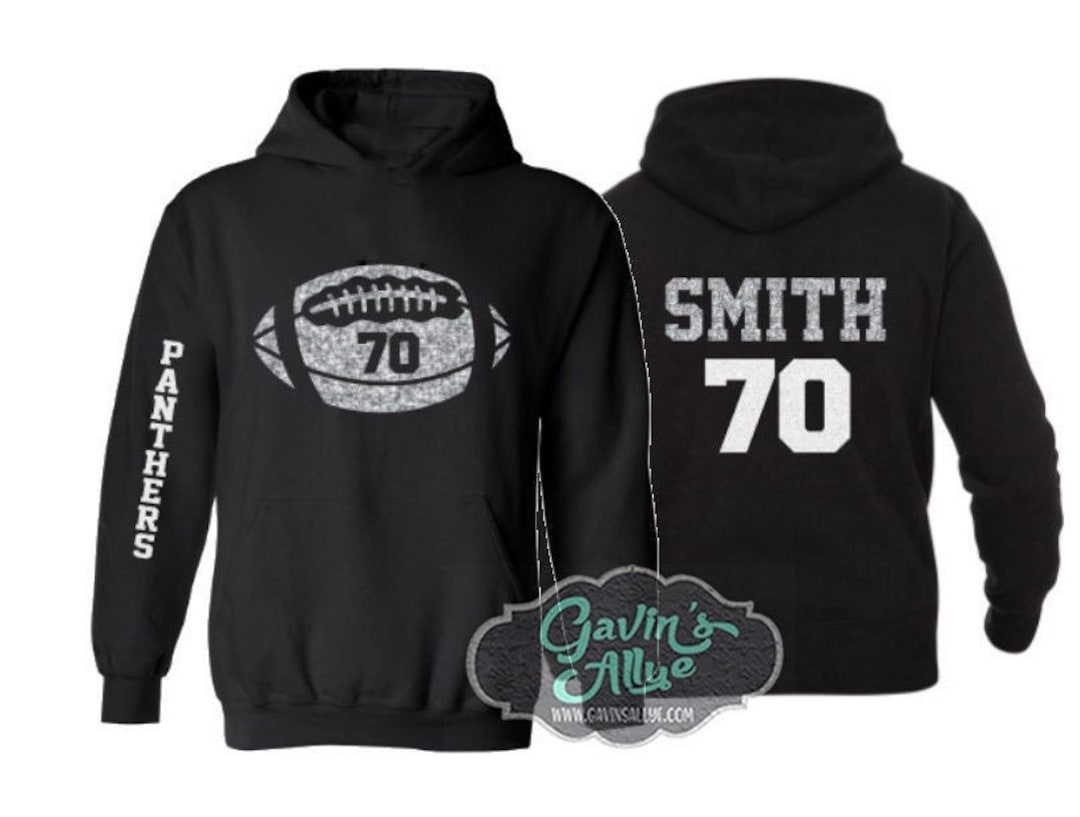 Glitter Football Hoodie Football Hoodie Football Mom - Etsy