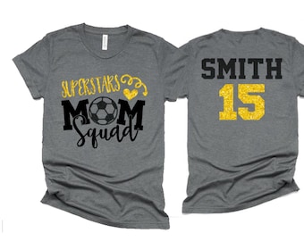 Glitter Soccer Mom Shirt | Soccer Shirt | Bella Canvas Short Sleeve T-Shirt | Customize Your Team & Colors