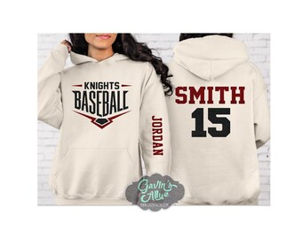 Glitter Baseball Heart Hoodie | Softball Hoodie | Baseball Spirit wear | Customize Colors | Adult or Youth Sizes