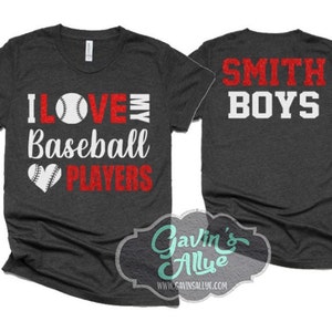 Glitter Baseball Shirts | Baseball Mom Shirt | Two Player Shirts | Baseball Shirt | Baseball Stitch Shirt | Customize Your Colors