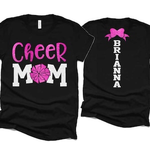 Glitter Cheer Mom Shirt | Mom Shirt | Cheer Short Sleeve Shirt | Bella Canvas Tshirt | Cheer Bling | Cheer Spirit Wear