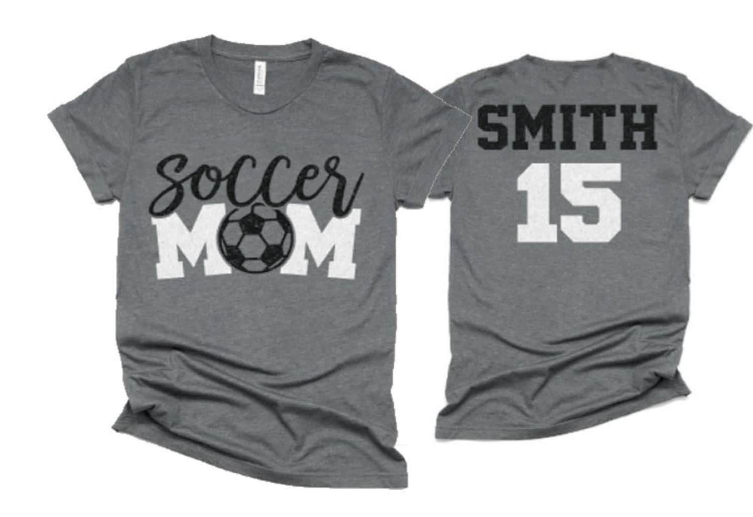 Glitter Soccer Mom Shirt | Soccer Shirt | Bella Canvas Short Sleeve T-Shirt | Customize Your Team & Colors