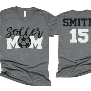 Glitter Soccer Mom Shirt | Soccer Shirt | Bella Canvas Short Sleeve T-Shirt | Customize Your Team & Colors