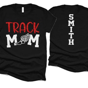 Glitter Track Mom Shirt | Track Spirit Wear | Track Bling | Bella Canvas T Shirt  | Track & Field Shirt | Customize Colors