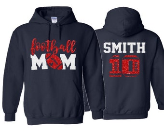 Sudadera con capucha brillante para mamás futbolistas / Sudaderas con capucha de fútbol / Sudaderas con capucha para mamás futbolistas / Mamá futbolista / Personaliza los colores