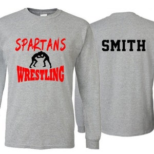 Wrestling Shirt | Long Sleeve Shirt | Wrestling Shirt | Customize Your Team & Colors
