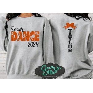 Glitter Senior Dance Crewneck Sweatshirt | Glitter Dance Sweatshirt | Dance Shirts | Customize Colors