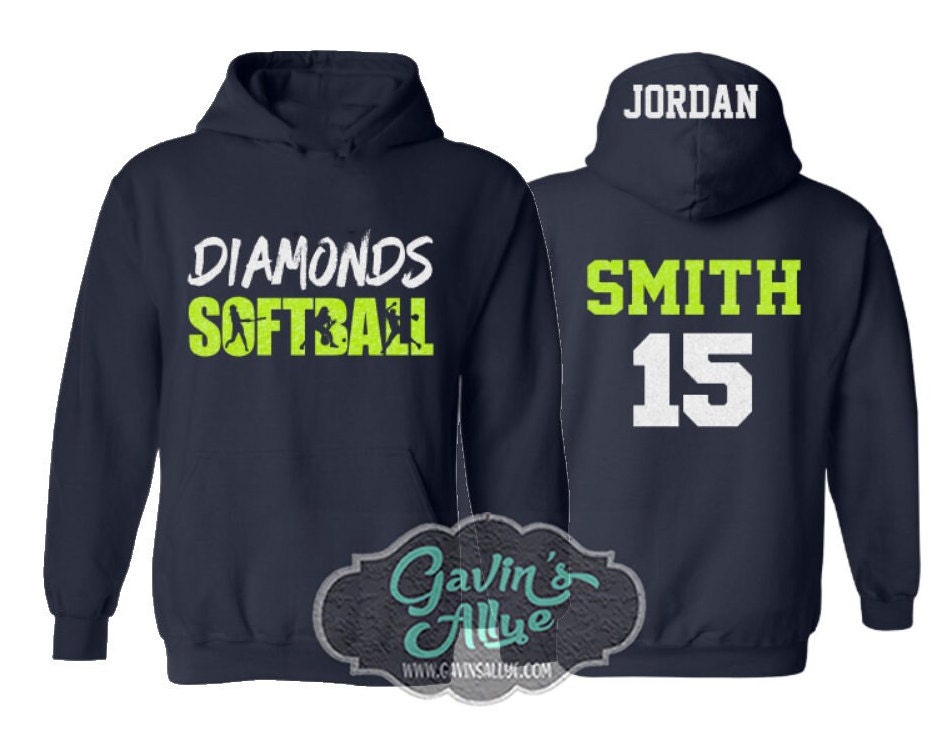 Discover Glitter Softball Hoodies | Softball