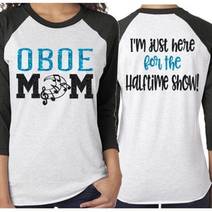 Glitter Oboe Mom shirt | Band Shirts | Band Mom Shirts | Band Bling | Band Spirit Wear | Customize with your Colors