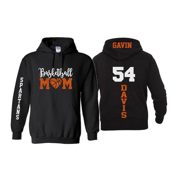 Glitter Basketball Mom Hoodie Basketball Hoodie Customize With
