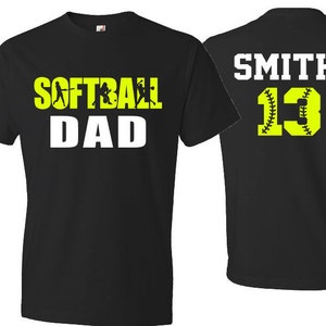 Softball Dad Shirts | Softball Shirts | Softball Dad Spirit Wear | Custom Softball Shirt | Customize your team & colors