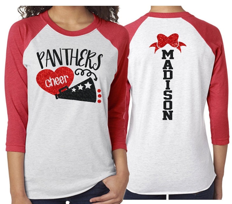 Glitter Cheer Shirt Cheer Megaphone Shirt Customize Team & Etsy