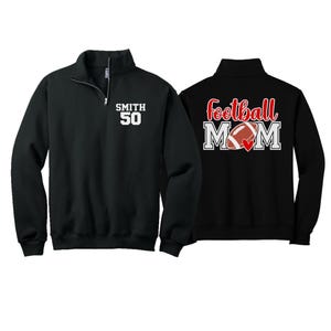 Football Mom kwartrits | Op maat gemaakt voetbalshirt | Voetbal-T-shirt | Shirt schoolgeest | Voetbalcadeau | Voetbalsweater | Game Day-shirt
