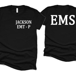 EMS Shirts | EMT Shirts | 1st Responders Custom Shirts | Personalized EMT Shirt | Bella Canvas Tshirt
