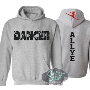 Glitter Dancer Hoodie | Dance Hoodie | Dance Spirit Wear | Customize Colors