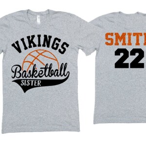 Glitter Basketball Sister Shirt | Little Sister Biggest Fan Basketball t-shirt | Basketball Spirit Wear | Bella Canvas Tshirt | Customize