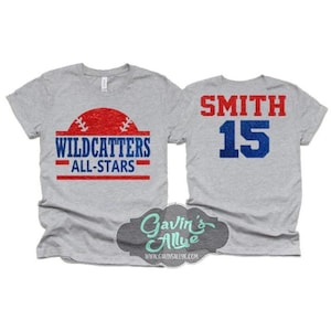 Glitter All-Star Baseball Shirt | Baseball shirts | Baseball Spirit wear | Bella Canvas Tshirt | Customize Colors