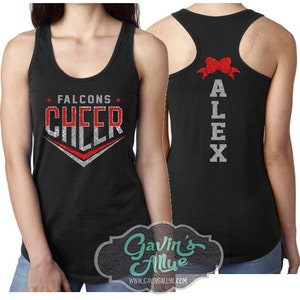 Glitter Cheer Tank Tops | Cheerleader Tank Tops |  Jubeln Sie Spirit tragen | Jugendliche oder Erwachsene