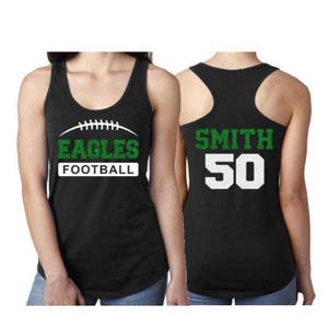 Glitter Football Tank | Racerback Tank | Football Tank | Football Bling | Customize | Youth or Adult