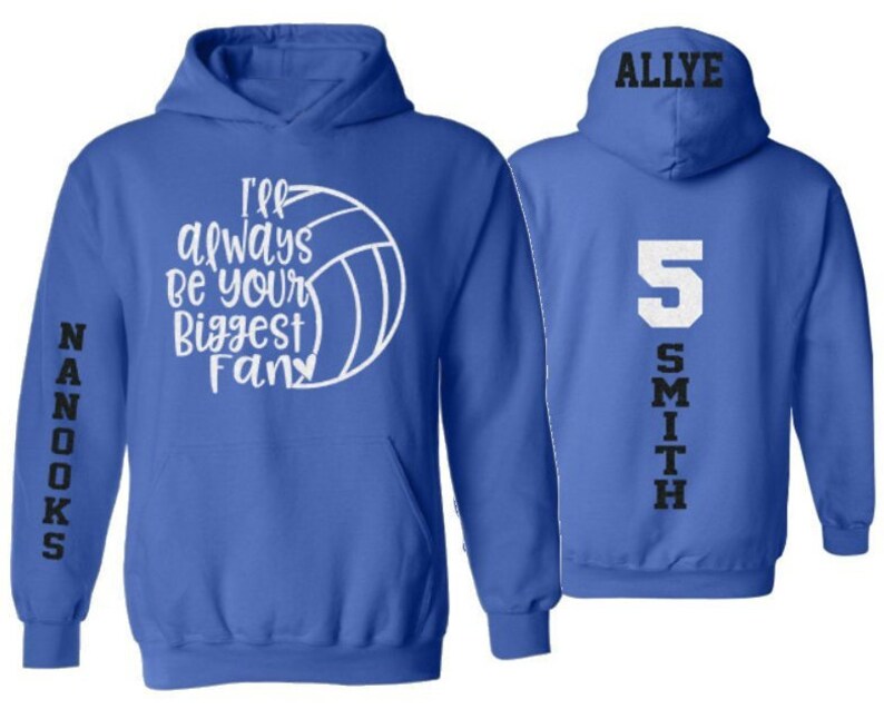 Glitter Volleyball Hoodie I'll Always Be Your Biggest | Etsy