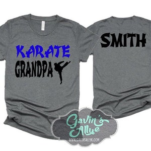 Karaté Camiseta | Vovô do karaté camiseta de &lt;br&gt; Entrega Rápida? Camisa personalizada do karaté | T-shirt da lona de Bella | Personalize nome e cores