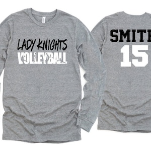Glitter Volleyball Shirt | Volleyball Heart | Long Sleeve Volleyball Shirts | Custom Volleyball Shirts | Customize Team & Colors