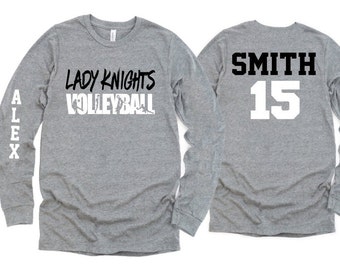 Glitter Volleyball Shirt | Volleyball Heart | Long Sleeve Volleyball Shirts | Custom Volleyball Shirts | Customize Team & Colors
