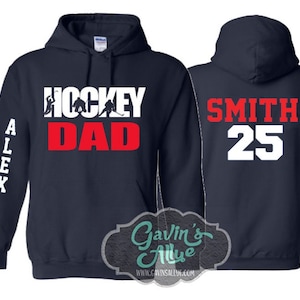 Hockey Hoodie | Hockey Dad | Hockey Hoodie | Hockey Spirit Wear | Customize with your Team & Colors