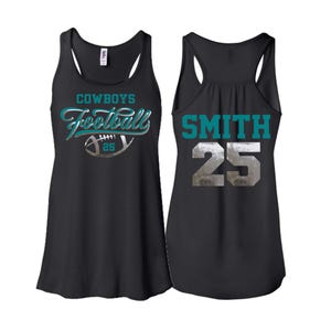 Glitzer Fußball Tank Top | Fußball Tanks | Fußball Geschenk | Bella Tanktop | Racerback Tank-Top