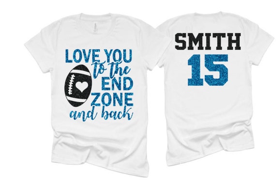 Glitter Football Shirt Love You to the 