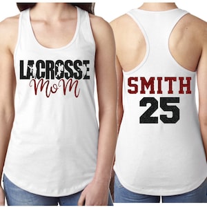 Glitter Lacrosse Mom Tank Tops | Lacrosse Mom Tank Top | Lacrosse Shirts | Racer back Tank | Lacrosse Tank